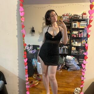 Oh Polly Black Women's sparkly Dress